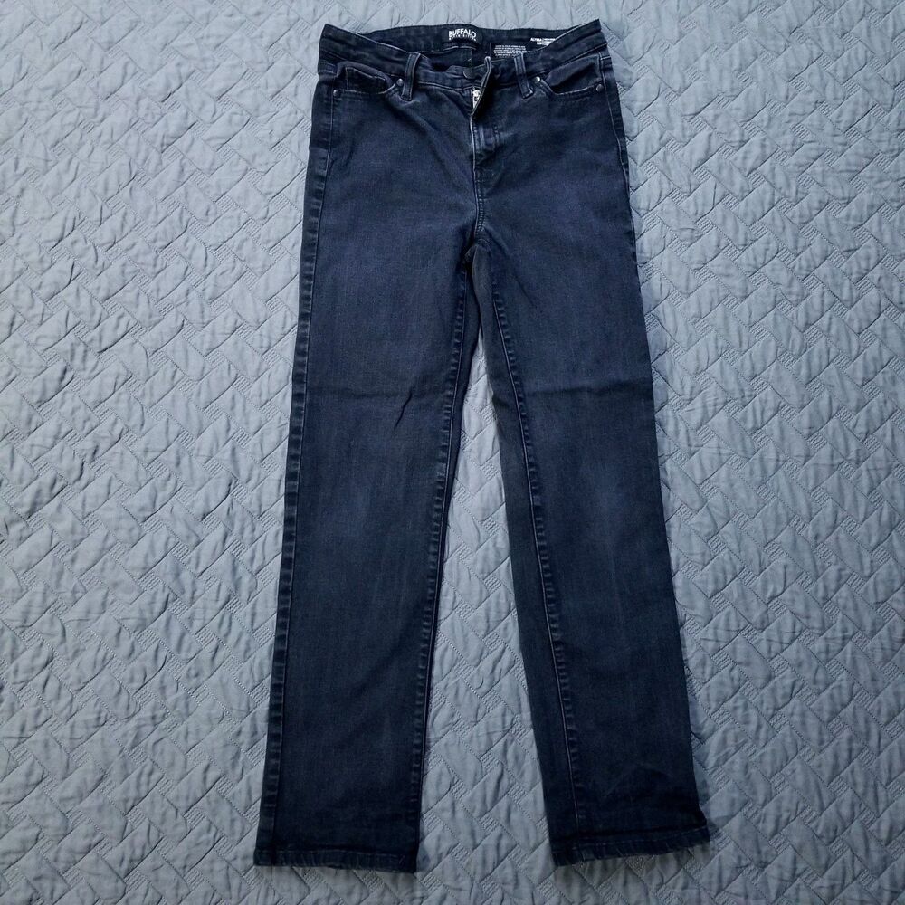 Buffalo David Bitton Jeans Womens‎ 2X26 Black High Rise Straight Leg Stretch